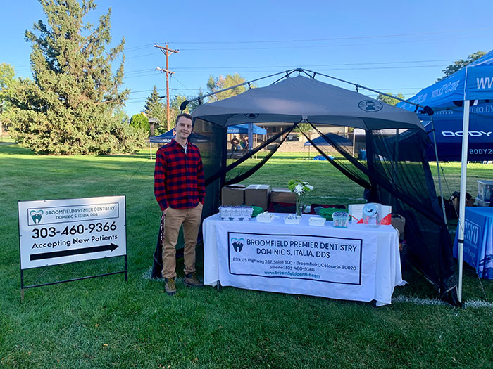 Dr. Italia clinic booth at Broomfield Days